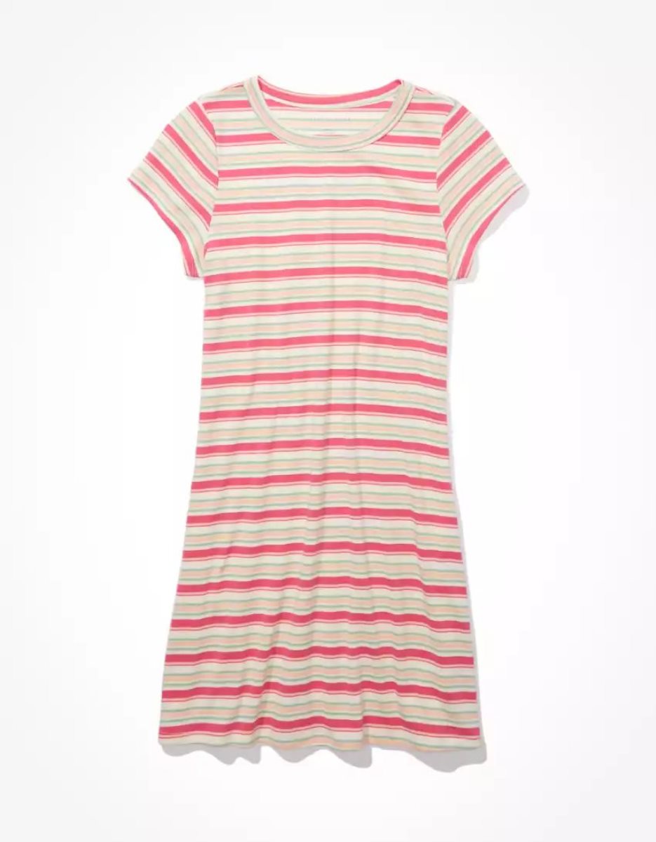 Mini Robe American Eagle AE Hey Baby Tee Multicolore Femme | CIV-41897746